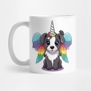 Cute Magical Kawaii Unicorn Puppy Dog With Rainbow Wings Mug